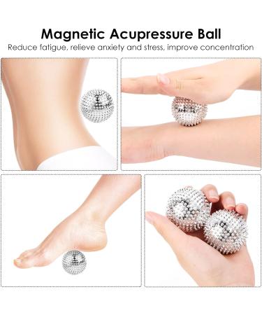4-Piece Acupressure Ball Set + 10 Magnetic Finger Rings - Stress Relief & Massage Tools for Ultimate Relaxation - Buy Online on GoSupps.com