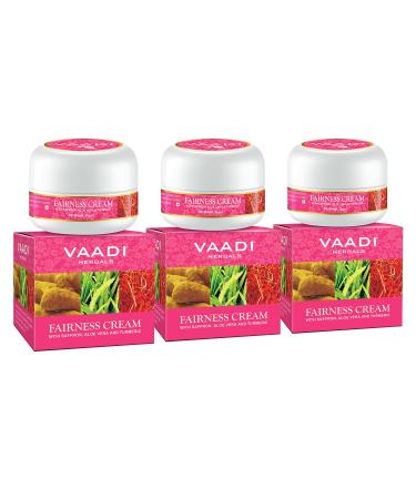 Vaadi Herbals Fairness Cream Saffron Aloe Vera and Turmeric Extracts 30g x 3