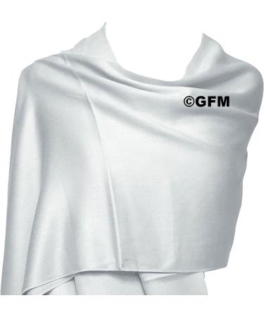 GFM Smooth Shiny Surface Pashmina Style Scarf - White | L9 - Buy Online on GoSupps.com