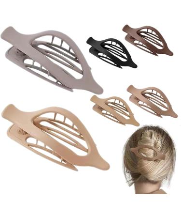 Flat Hair Claw | French Design Alligator Hair Clip - Strong Hold Non Slip Barrettes Accessories Retro Duck Billed Hairpin for Thick Thin Hair Solid color - Buy Online on GoSupps.com