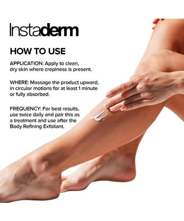 Instaderm Crepe Fix Body Restorative Cream Anti-Aging Wrinkle Cream Support Skins Natural Elastin & Collagen Production to Restore Lift Tighten Hydrate & Smooth Thinning Aged Crepey Skin. 4OZ - Buy Online on GoSupps.com