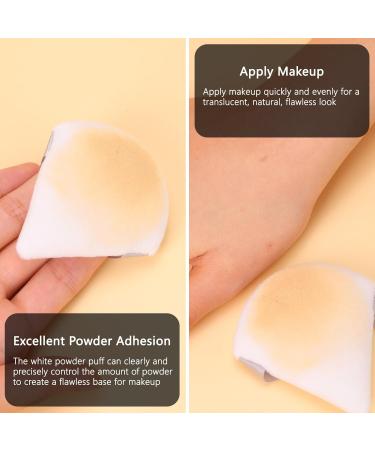 AICHHLIMFE 6 Pieces Powder Puff Face Triangle Makeup Puff for Both Dry & Wet Makeup Soft Velour Makeup Puff Reusable Powder Pad Pressed Applicator Sponges Beauty Makeup Tools White M White - Buy Online on GoSupps.com