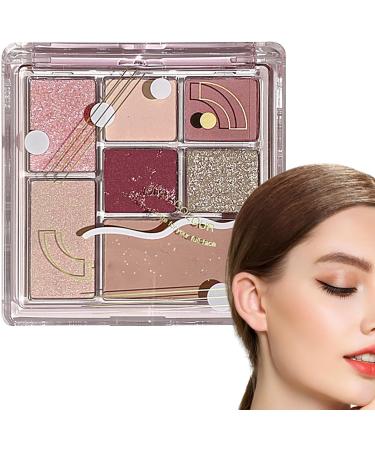 Natural Eyeshadow Palettes | 7 Colors Colorful Matte and Shimmer Pressed Eyeshadow - Matte Shimmer Pressed Eyeshadow Glitter Makeup Palette for Teens Beginners Travel Makeup Pochy No. 04 Temperament Purple Brown - Buy Online on GoSupps.com