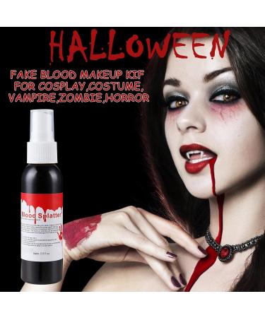 Buy Fake Blood Gel Spray | 60ml Washable Red Blood for Halloween Cosplay & Parties - Vampire Monster Zombie Bride - Buy Online on GoSupps.com