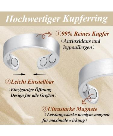 Buy Cigmag 2PC Lymphatic Drainage Magnetic Rings - 99% Pure Copper 4 Ultra-High Magnets Adjustable Gift Box Included - Perfect for Men & Women - Buy Online on GoSupps.com