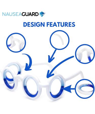 Anti-Motion Sickness Glassses- Smart Glasses Light and Portable Nausea Relief Glasses Reduce Airsick Seasidesickness Glasses for Sport Travel Gaming No Lens Liquid Glasses for Adults for Kids Deep Blue - Buy Online on GoSupps.com