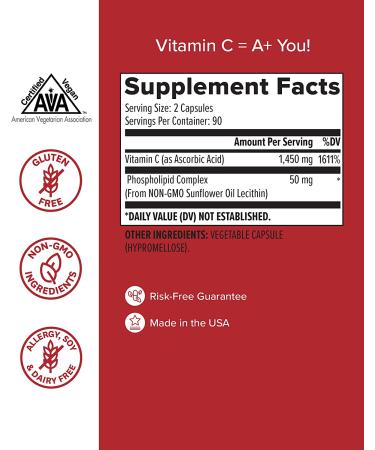 Zenwise Health Liposomal Vitamin C 1000mg - 180 Vegetarian Capsules for Immune Support - Buy Online on GoSupps.com