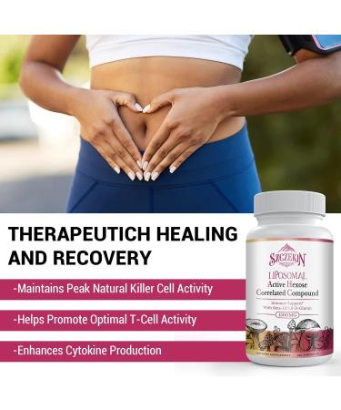 SZCZEKIN Liposomal AHCC Supplement 1500mg - 240 Softgels - Immune Support & Liver Function - Natural Mushroom Extract - T-Cell & Killer Cell Activity - 120 Count x2 - Buy Online on GoSupps.com