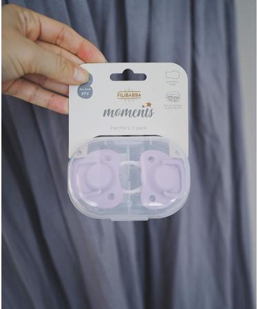 Filibabba Silicone Baby Pacifier Set | Stylish Danish Design | 2 Pieces with Pacifier Box | 0-6 Months - Perfect for Newborns - Buy Online on GoSupps.com