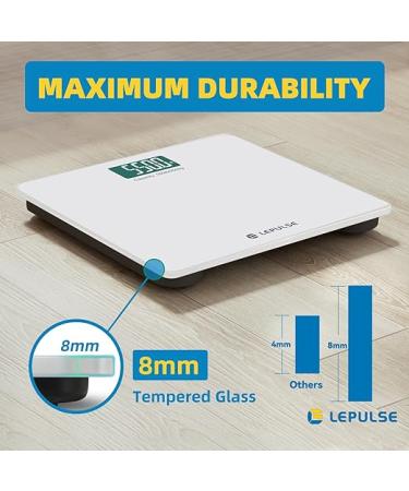 Lepulse Scale for Body Weight 550 lb Digital Bathroom Smart Scales - silver-white - Buy Online on GoSupps.com