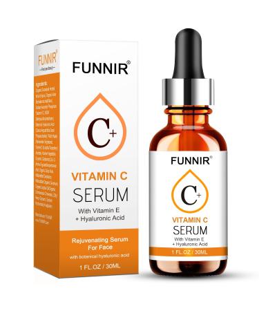 Vitamin C Serum-30ml (1 oz) for Face Plus Hyaluronic Acid Retinol Niacinamide Reduce Fine Lines Nourishing Skin Serum 1 Fl Oz (Pack of 1)