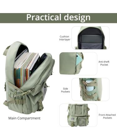 AoMoon Kawaii Backpack - Pastel Rucksack for Teen Girls with Cute Accessories (Green-C) - Buy Online on GoSupps.com