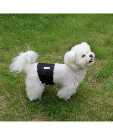 JoyDaog Reusable Belly Bands for Small Dogs - XS (7-9 Waist) Diapers - 3 Pack Black | Leak-Proof & Adjustable - Buy Online on GoSupps.com