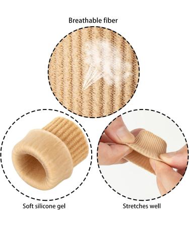 YEAJOIN Soft Gel Toe Sleeve Protectors 42PCS - Toe Cushion Tubes for Bunion, Hammer Toe, Corns, Blisters - 3 Sizes - Toe Spacers for Feet and Fingers - Buy Online on GoSupps.com