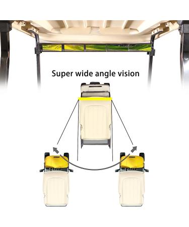 10L0L Universal Golf Cart Mirror | Rear View Mirror for EZGO, Club Car, Yamaha | Eliminate Blind Spots | 5 Panel Design - Buy Online on GoSupps.com