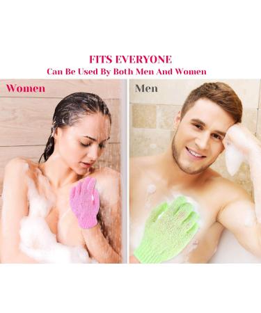 12 Pairs Exfoliating Shower Bath Scrub Gloves by Anezus | Body Exfoliator Glove for Spa Massage and Dead Skin Cell Remover - 6 Colors - Buy Online on GoSupps.com
