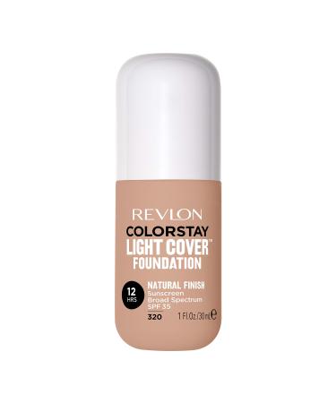 Revlon ColorStay Light Cover Liquid Foundation  Hydrating Longwear Weightless Makeup with SPF 35  Light-Medium Coverage for Blemish  Dark Spots & Uneven Skin Texture  320 True Beige  1 fl. oz.