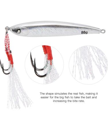 FOLOSAFENAR Imitation Bait Pilk Fish - Fast Diving Fishing Accessories with Double Hooks for Sea & Lake Fishing (Silver) - Buy Online on GoSupps.com