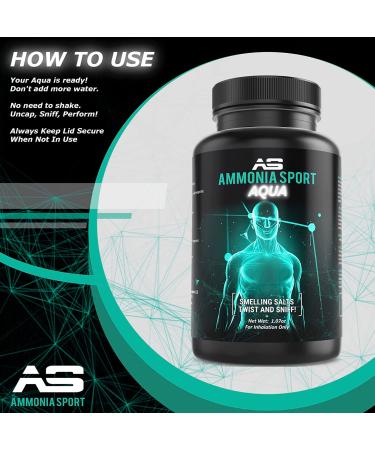 Athletic Smelling Salts - Aqua - Twist & Sniff! - Smelling Salt for Athletes - by AmmoniaSport - Buy Online on GoSupps.com