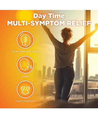 Amazon Basic Care Cold and Flu Relief Day/Night Combo Softgels - 48 Count Pack - Multi-Symptom Relief for Powerful Cold Medicine - Buy Online on GoSupps.com