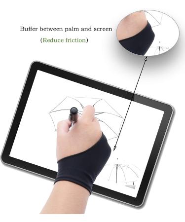 Asonen Artist Gloves for Drawing 4 Pack - Two-Fingered Graphics Tablet and Paper Sketching Gloves - Universal for Right and Left Hands - Buy Online on GoSupps.com