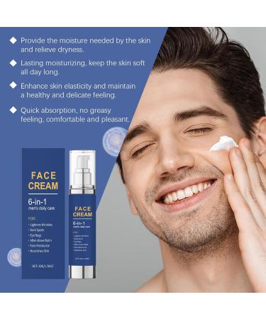  YOENBG 6 in 1 Face Moisturizer for Men: Anti-aging and Anti-Wrinkle Cream Under-Eye Bags Treatment Aftershave Lotion Natural Moisturizer Organic Face & Neck Firming Cream. (2) - Buy Online on GoSupps.com