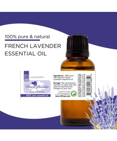 French Lavender 4 fl oz (118 ml) Glass Bottle w/Cap 100% Pure Essential Oil GreenHealth - Buy Online on GoSupps.com