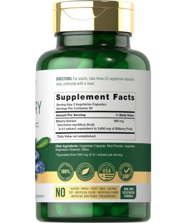 Carlyle Bilberry Extract 3600 mg Non GMO Gluten Free Fruit Supplement 150 Vegetarian Capsules - Buy Online on GoSupps.com