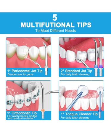 Water Dental Flosser Cordless - AFROG Portable 5 Modes Oral Irrigator IPX7 Waterproof Rechargeable Teeth Cleaner for Home & Travel - Buy Online on GoSupps.com