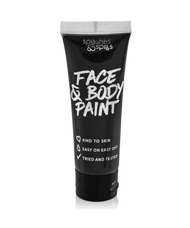 Face and Body Paint Cream - Black, 30ml - Pretend Costume and Dress Up Makeup by Splashes & Spills
