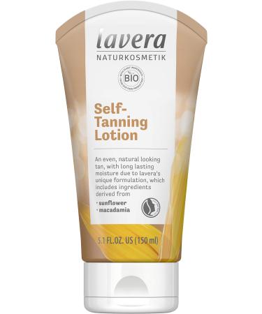 Lavera Organic Self Tanning Body Lotion  Fast-Acting and Streak-Free - Natural Looking Tan (150ml/5oz)