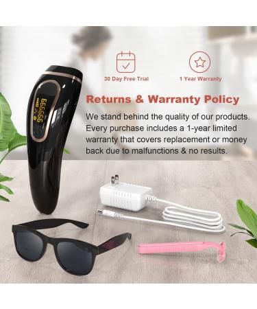 SeiShio IPL Hair Removal Device - Permanent & Painless Home Hair Remover - Whole Body Use - 999 Unlimited Flashes - Black - Buy Online on GoSupps.com