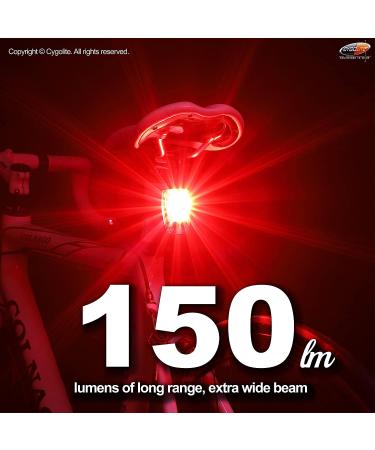Cygolite Hotshot Pro 150 Lumen Bike Tail Light with 6 Modes | USB Rechargeable & Water Resistant | Ideal for Busy Roads - Buy Online on GoSupps.com