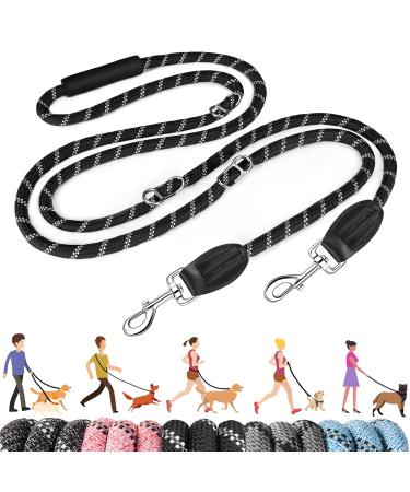 Eyien dog leash 3m for medium -sized to large dogs 8in1 drag line with 3 adjustable buckles and handles reflective double leash for 2 dogs - below 100kg thickened freehand lines black - Buy Online on GoSupps.com