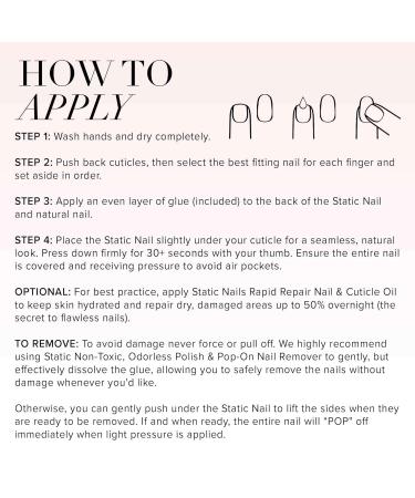 Static Nails Reusable Pop-On Manicure Set - Blended French Sky Round Fake Nails | Non-Damaging Glue-On Acrylic Press On Nails for Perfect Manicure - Buy Online on GoSupps.com