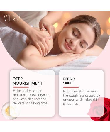 VOIRO 100% Pure Rose Essential Oil - 1 fl oz Natural Bulgarian Rosa Damascena for Skin Hair & Aromatherapy | Undiluted Steam Distilled | Cosmetic Grade - Buy Online on GoSupps.com