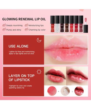 3 Colours Hydrating Tinted Lip Oil | Moisturizing Ultra-Shiny Jelly Gloss | Plumping Lipstick for Women - Buy Online on GoSupps.com
