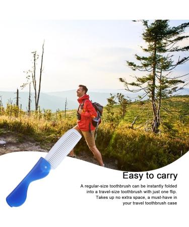 Fulenyi Travel Toothbrush | Portable Foldable Manual Toothbrush with Lid for Camping & Vacation | Best Travel Dental Care - Buy Online on GoSupps.com