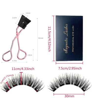 Dual Magnetic Eyelashes Set with Clip Reusable Natural Look 3D False Lashes Black Eyelashes No Eyeliner No Glue Required Lightweight and Easy to Wear 2 Pairs - Buy Online on GoSupps.com