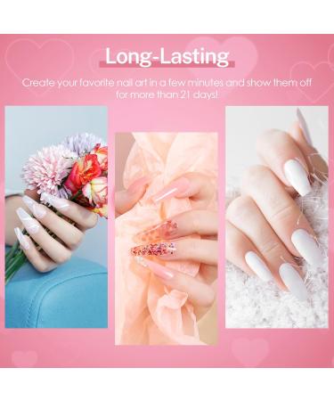 VANREESA Poly Nail Gel Kit 15ml - 9 Autumn Colors with 36W Nail Lamp | Builder Gel Set for Nail Extension | Base & Top Coat | Nail Enhancement Starter Kit - Nude Glossy Series - Buy Online on GoSupps.com