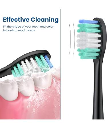 Replacement Toothbrush Heads Compatible with AquaSonic Black Vibe & Duo Series - Pack of 10 - Buy Online on GoSupps.com