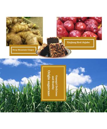 Dark Brown Sugar Ginger Jujube Tea 14.2oz/400g Combination of Black Sugar Cube Red Dates Shredded Ginger Ancient Method Handmade No Added For Women Tea Warming Tea - Buy Online on GoSupps.com