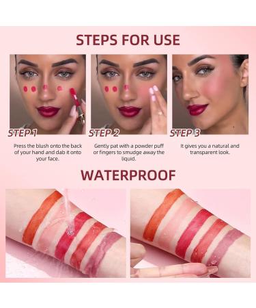 REDIZO 3 Colors Liquid Blush Set - Matte Finish Face Blush Makeup for Cheeks, Eyes, Lips - Buy Online on GoSupps.com