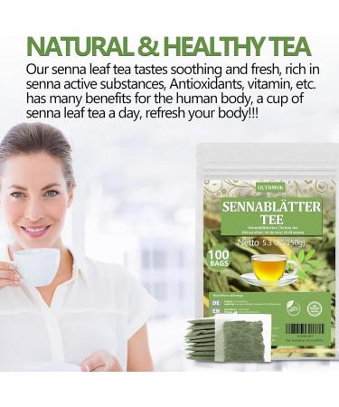  ULTHMOK Senna herbal tea 100 herbal tea bags made from 100% natural senna leaves without additives or caffeine. - Buy Online on GoSupps.com