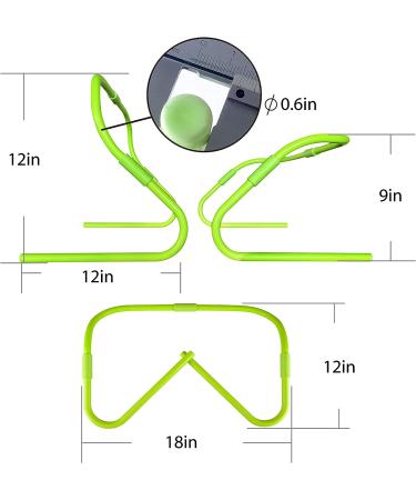 CAIKEI Upgraded Agility Speed Hurdles - Adjustable Height, Ultra Durable, 6 Pack Green - Buy Online on GoSupps.com