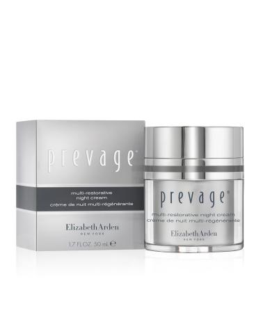 Elizabeth Arden PREVAGE Multi-Restorative Night Face Cream with Idebenone & Bio-Rhythm Recovery Complex Moisturizer for Smoother Firmer Skin 1.7 oz