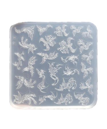 MCAORI 3D Nail Art Mold with Variety of Patterns Template Carving Sticker Stencil Tools Moulds for Nail Enthusiasts and Salons