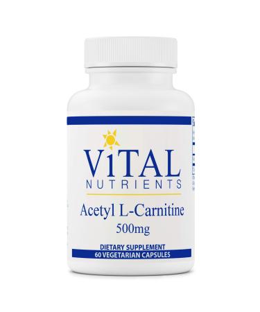 Vital Nutrients - Acetyl L-Carnitine - Supports Normal Brain Function - 60 Vegetarian Capsules per Bottle - 500 mg - Buy Online on GoSupps.com