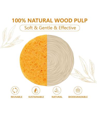 Zomyto 50-Count Compressed Facial Sponges - Natural Cellulose Cosmetic Sponges for Estheticians | Professional Spa Quality (Yellow - Buy Online on GoSupps.com
