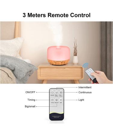 500ml Essential Oil Diffuser & Aromatherapy Humidifier - Yellow | Remote Control, Quiet Mist, Ultrasonic Vaporizer for Large Rooms & Baby Bedrooms - Buy Online on GoSupps.com